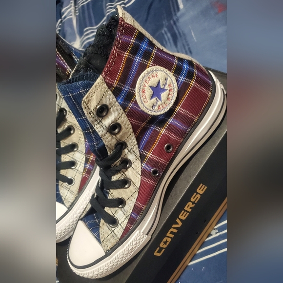 Converse Chuck Taylor All Star Dual Zip Hi Plaid, New In Box! W5.5/Youth 4 & 4.5 - Picture 3 of 12